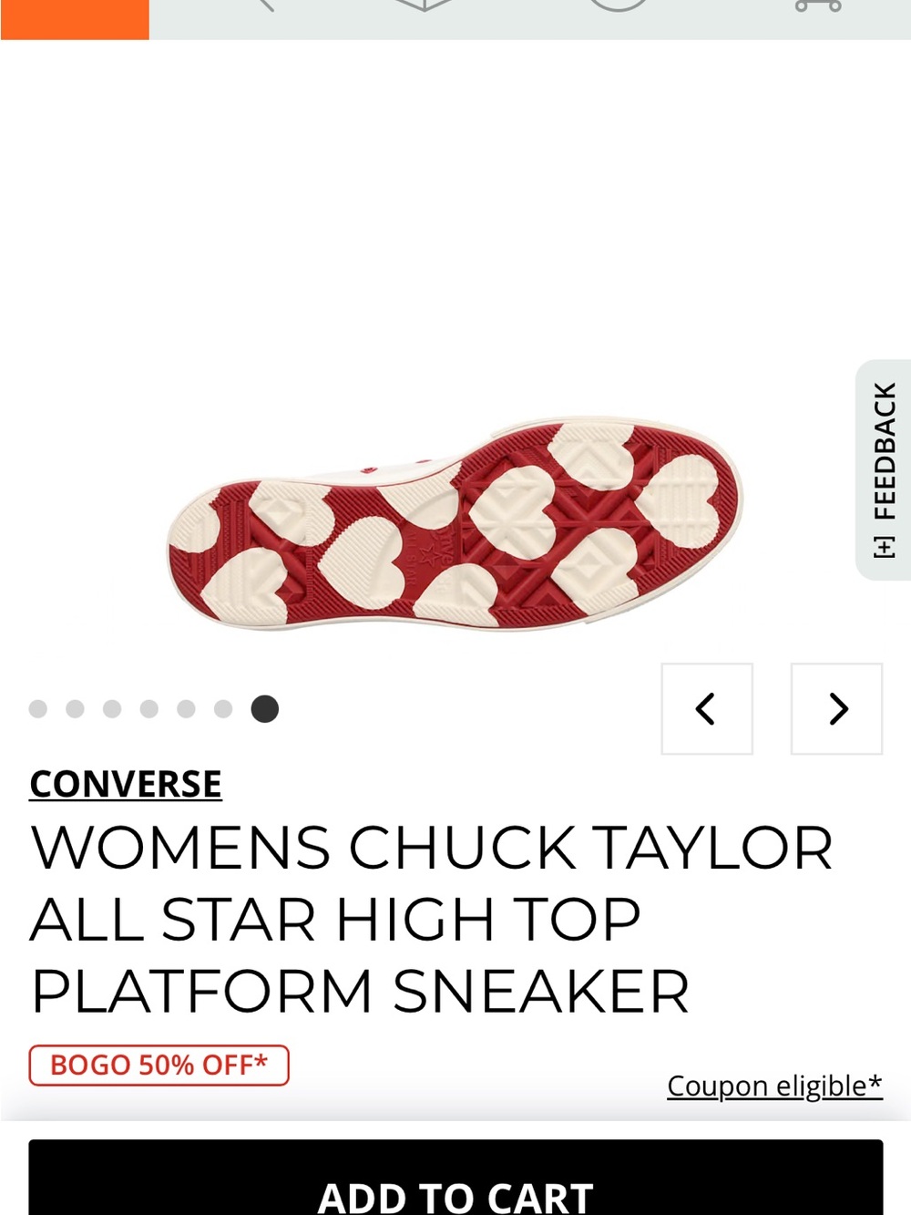 Converse Women's Chuck Taylor All Star Platform Sneaker - Red & Cream Sole